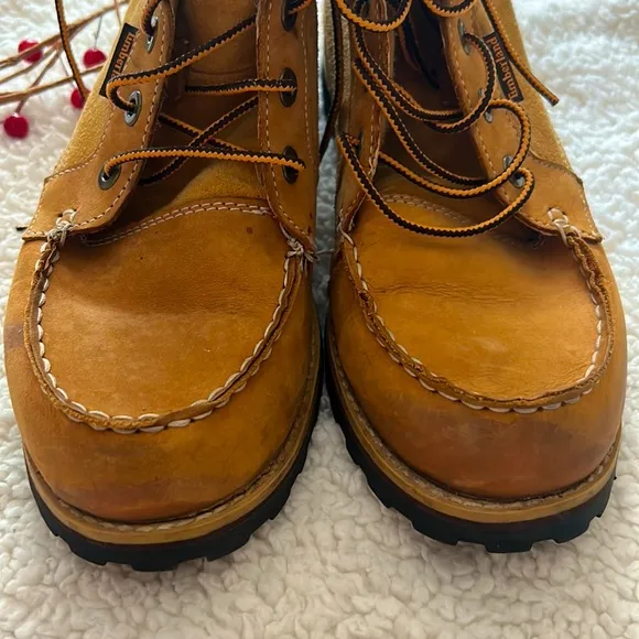 TIMBERLAND Tan LEATHER Lined BOOTS 39975M🥾Size 5.5 Men’s/38 Euro