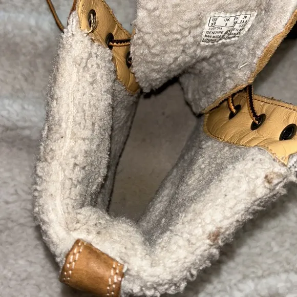 TIMBERLAND Tan LEATHER Lined BOOTS 39975M🥾Size 5.5 Men’s/38 Euro