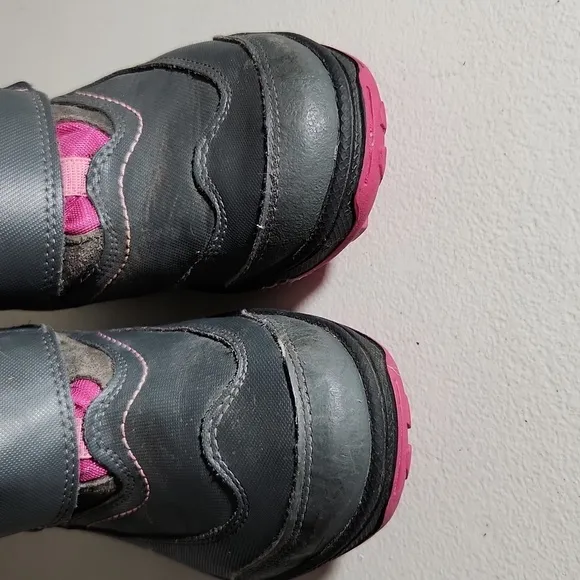 Timberland thermolite kids girls snow boots waterproof size 3 girls pink gray
