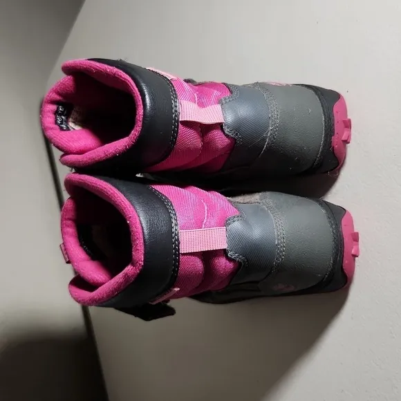 Timberland thermolite kids girls snow boots waterproof size 3 girls pink gray