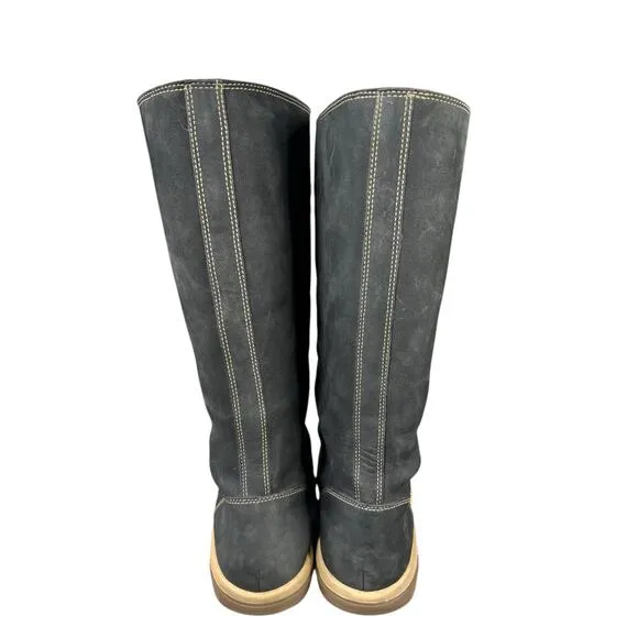 Timberland Women’s Kickadilla Black Nubuck Faux Fur Winter Boot Size US 10