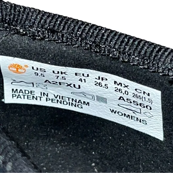 Timberland Women's Bradstreet Ultra Ballerina Flats Black Leather 9.5M New