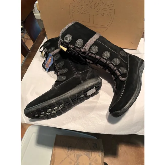 Timberland Zesta Suede Boots, Size 9, Black