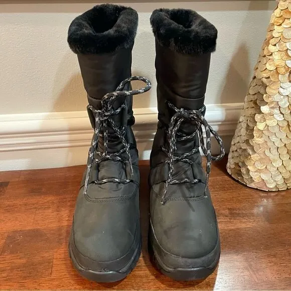 TIMBERLAND Jenness Pull-On Waterproof Boots, Faux Fur Lined Black size 6.5 NEW