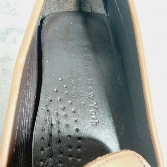 To Boot New York Adam Derrick Brown Leather Slip On Loafers V499