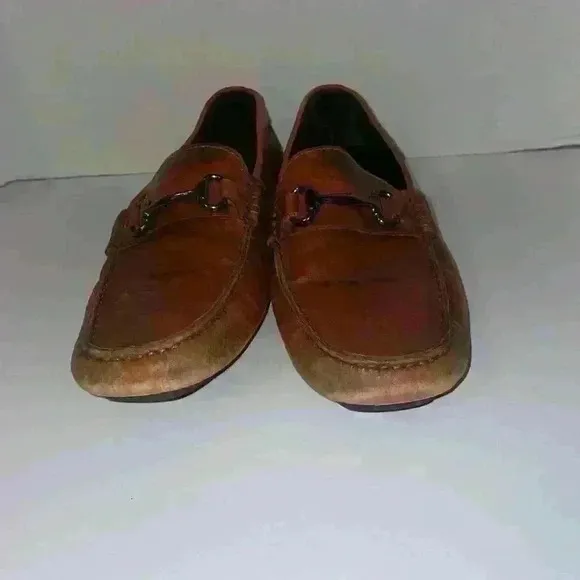 To Boot New York del Amo leather cognac drivers loafers size 9