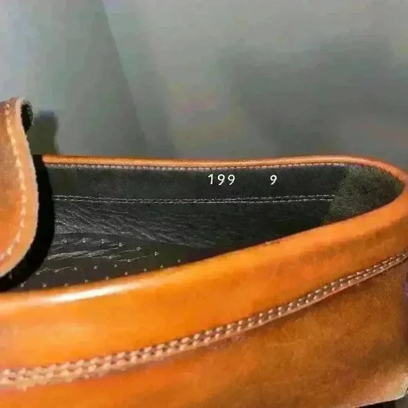 To Boot New York del Amo leather cognac drivers loafers size 9