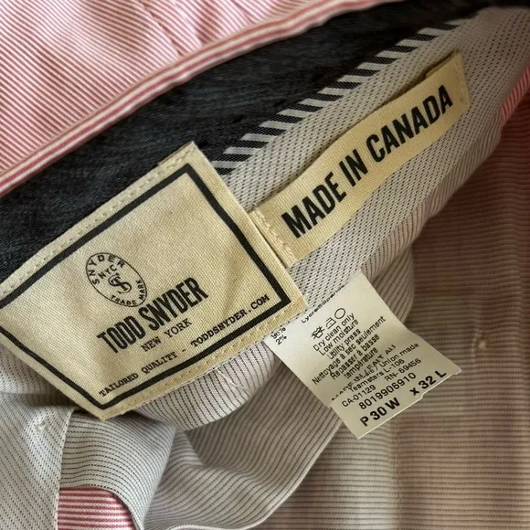Todd Snyder Pink Fine Corded cotton Stripe Sutton Suit -38S (30 waist)