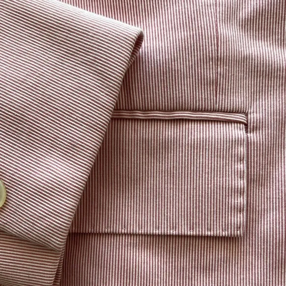 Todd Snyder Pink Fine Corded cotton Stripe Sutton Suit -38S (30 waist)