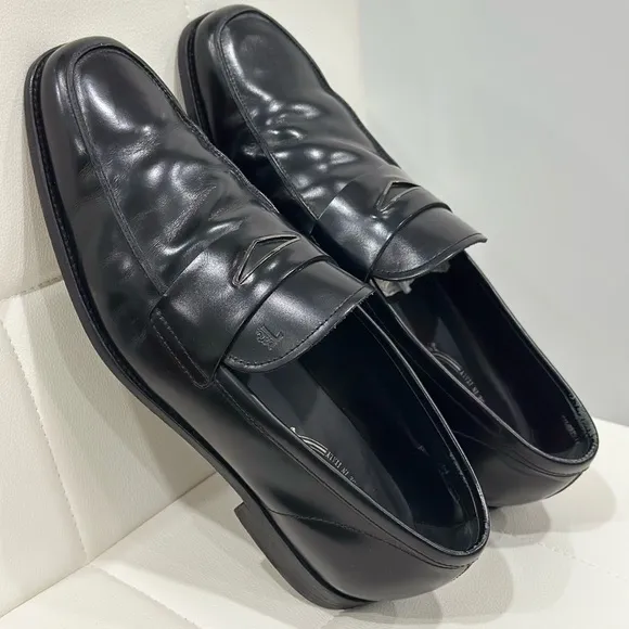 Tod's Black Leather Penny Loafers
