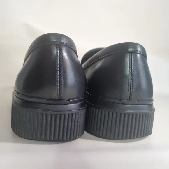 Tod's Black Leather Platform Loafers Made in Italy – Size 13 (EUR 47)