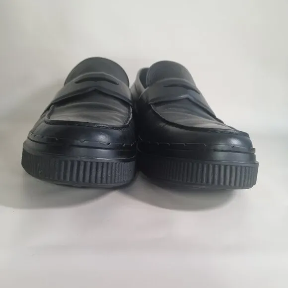 Tod's Black Leather Platform Loafers Made in Italy – Size 13 (EUR 47)