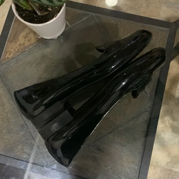 TODS Black Patent Leather Loafers