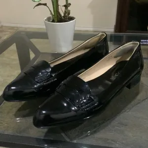 TODS Black Patent Leather Loafers