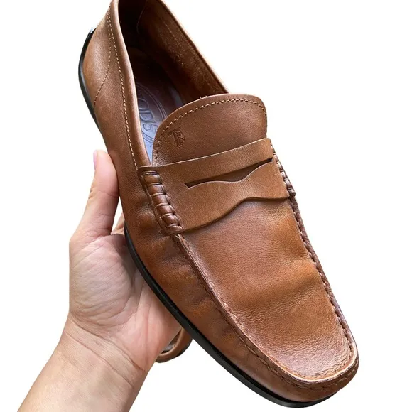 Tod's Driving Loafers Brown Leather Men