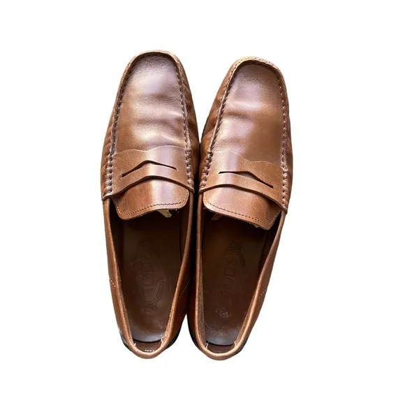 Tod's Driving Loafers Brown Leather Men