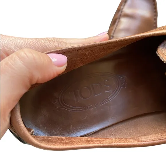 Tod's Driving Loafers Brown Leather Men