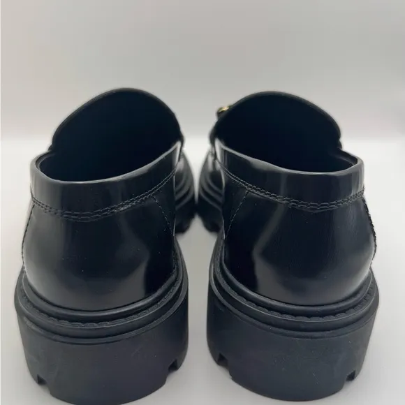 Tod's Fringed Loafers in Black Leather- size 37.5