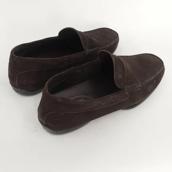 Tod's Gommino Suede Slip On Casual Driving Loafers Brown Men's 6