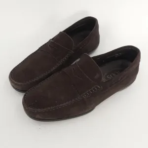 Tod's Gommino Suede Slip On Casual Driving Loafers Brown Men's 6
