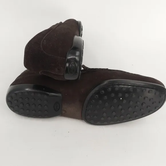 Tod's Gommino Suede Slip On Casual Driving Loafers Brown Men's 6