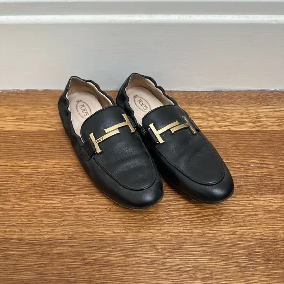 Tod’s Leather Double T Loafers