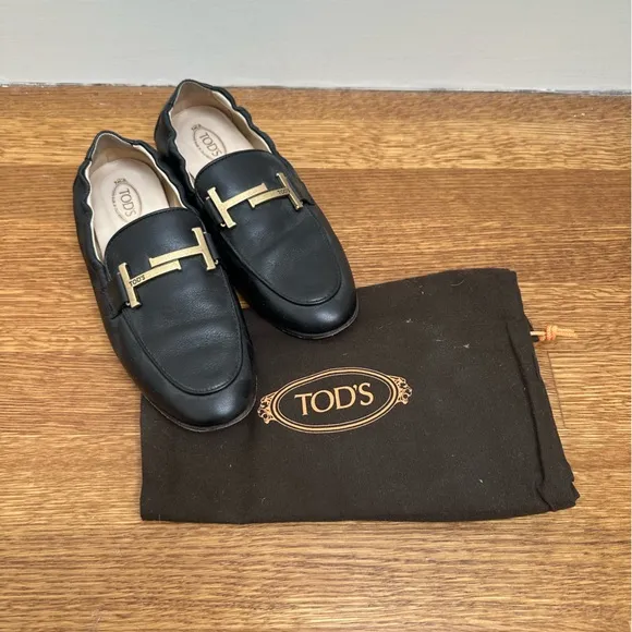 Tod’s Leather Double T Loafers