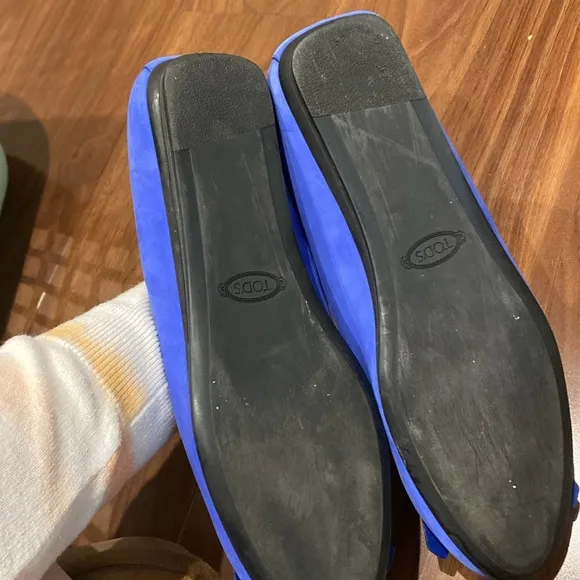 Tod’s / Leather Loafers Pin suede blue cobalt Application 39.5 9.5