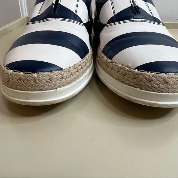 Tod’s leather striped espadrilles