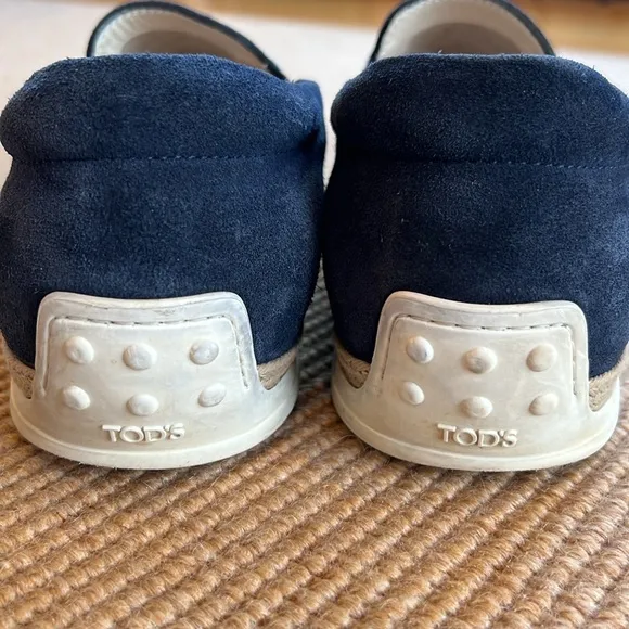 TOD’S Men’s Blue Suede Leather Slip-on Sneakers