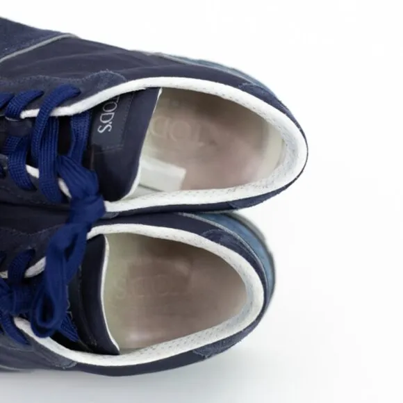 Tod’s Men’s Navy Blue Sneakers Men's Size 7.5  US 9  Suede &amp; Mesh