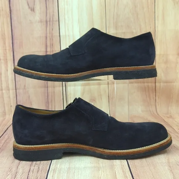 Tod’s Men's Navy Blue Suede Leather Double Monk Strap Loafers UK 7, US 8…