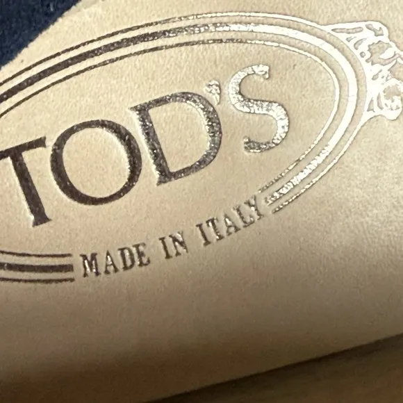 TODS Navy Blue Suede Leather Horse Bit Loafers Mens 11.5 Excellent!