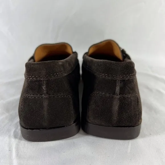 TOD'S Pellame Brown Suede Buckle Loafers Made in Italy Marked as 7-8.5US