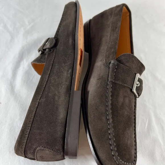 TOD'S Pellame Brown Suede Buckle Loafers Made in Italy Marked as 7-8.5US