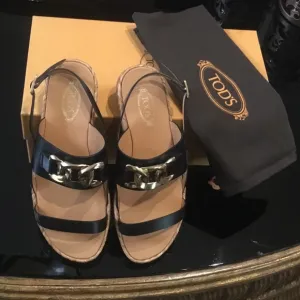 Tod’s Raffia Leather Espadrilles