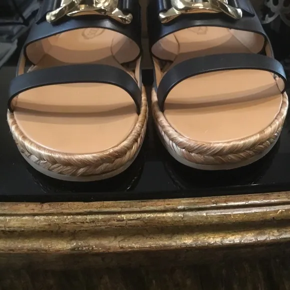Tod’s Raffia Leather Espadrilles