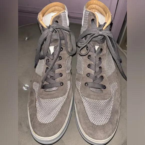 TODS Suede, Leather and Mesh High-Top Sneakers Men’s Size 11
