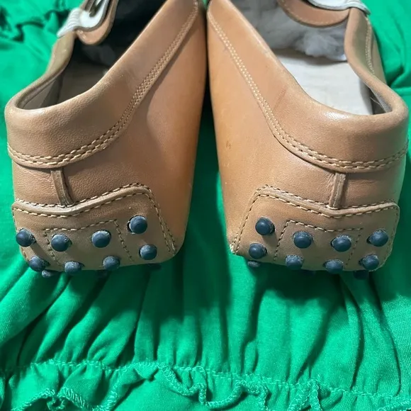 Tods Tan Gommino Loafers Sz 38.5
