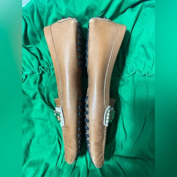 Tods Tan Gommino Loafers Sz 38.5