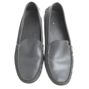 Tod's Women's Gray Leather Casual Comfy Loafers - Size 8.5