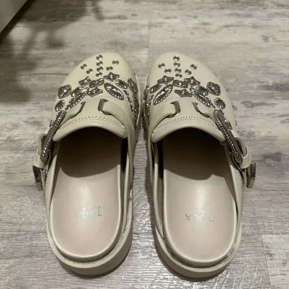 TOGA PULLA - SSENSE Exclusive Off-White Sabot Slides Loafers Size 36