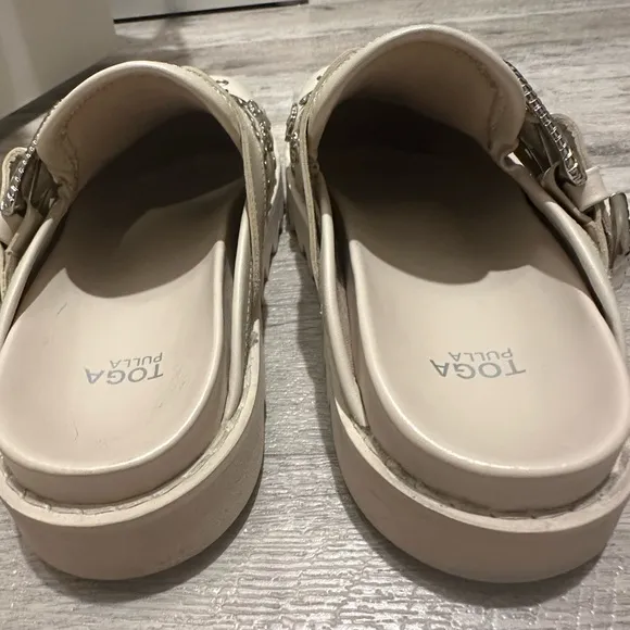 TOGA PULLA - SSENSE Exclusive Off-White Sabot Slides Loafers Size 36