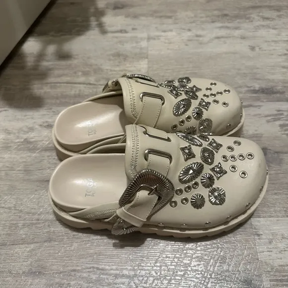 TOGA PULLA - SSENSE Exclusive Off-White Sabot Slides Loafers Size 36