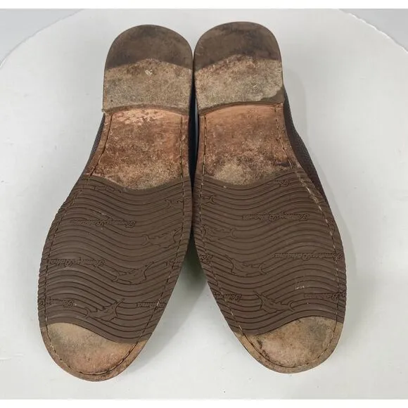 Tommy Bahama Felton Brown Leather Loafers Mens Size 11‎ M Slip On Perforated