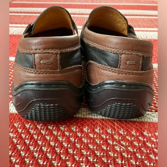 Tommy Bahama leather slip on loafers black espresso soft comfy work leisure 8.5