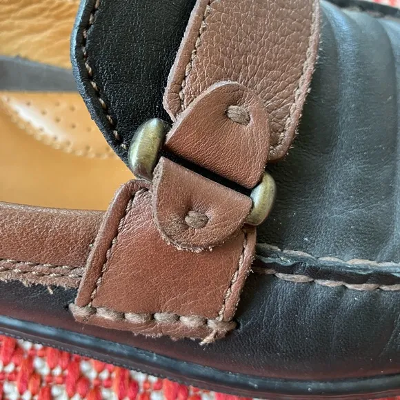 Tommy Bahama leather slip on loafers black espresso soft comfy work leisure 8.5