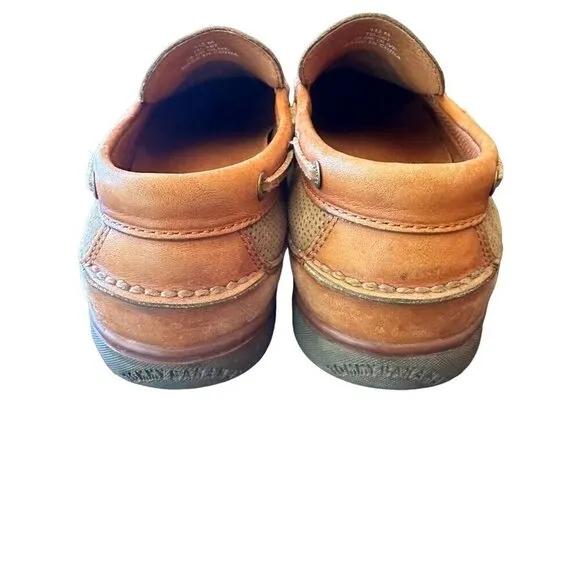 Tommy Bahama Men's Leather Slip-On Loafers Size 11.5M Brown Dark Olive