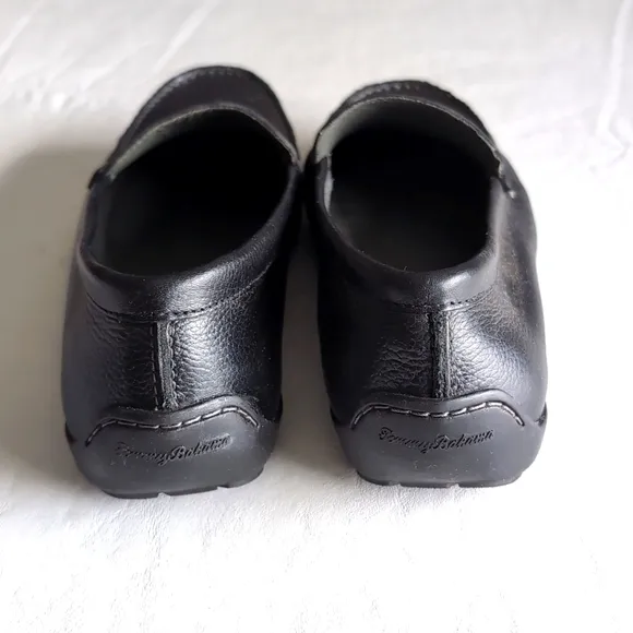 Tommy Bahama “Orion” Pebbled Black Leather Driving Loafers Men's Size 9