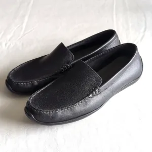 Tommy Bahama “Orion” Pebbled Black Leather Driving Loafers Men's Size 9